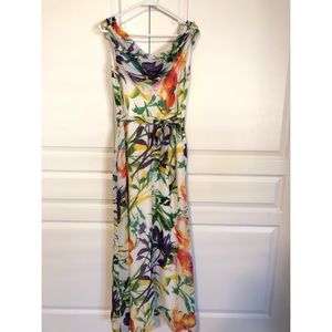 Floral chiffon maxi dress